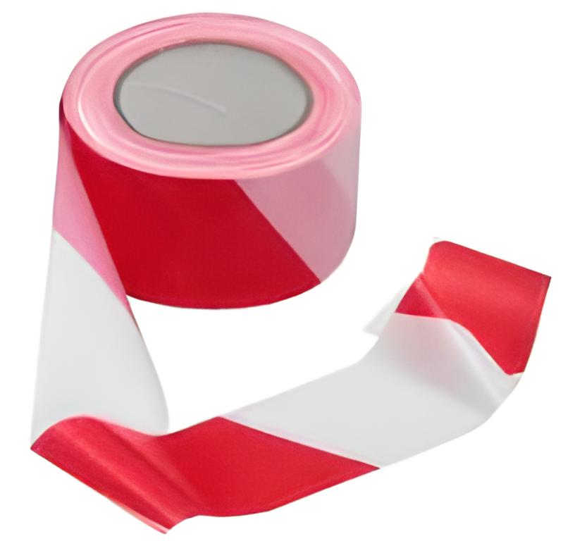 Ruban de signalisation 250m rouge et blanc non adh&eacute;sive